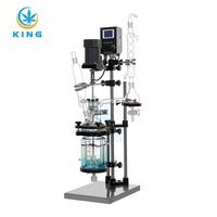 Réacteur de condenseur de reflux en verre de laboratoire durable 5L