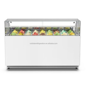 Vitrine réfrigérée portable professionnelle à température unique pour crèmes glacées, conception à refroidissement par air, pour la présentation d'aliments surgelés et la réfrigération professionnelle - Product Image 5
