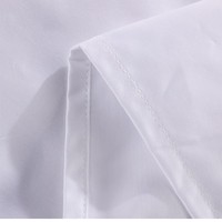 Ensemble de literie de luxe en coton blanc 100% polyester personnalisé, 4 pièces