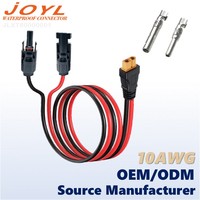 Câble adaptateur JOYL XT-60 vers MC-4, connecteur 500V DC 30A, broche creuse 6mm² pour station d'alimentation portable solaire