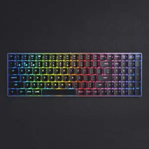 KT01A Compact Rimless Suspended Keys Aluminum Ultra-Slim Wireless Dual Mode Mechanical Keyboard with 19+ RGB Backlit