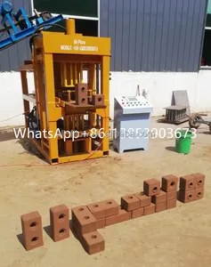 Preço da máquina para fazer blocos de tijolos de argila maciça terra eco brava com motor diesel comprimido