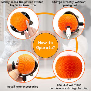 Nuevo Juguete Interactivo para Gatos, Pelota Giratoria para Gatos, Juguete con Movimiento Automático de 360 Grados - Product Image 3