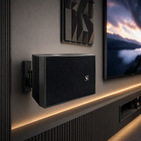 Système de haut-parleurs professionnels VANT K10.1 200W 2.1 canaux, noir, en bois, pour karaoké à domicile, studio, moniteur