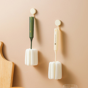 แปรงล้างแก้วแบบถอดได้ ฟองน้ำ PP ด้ามยาว แปรงทำความสะอาดสำหรับขวด แก้วไวน์ กาน้ำชา - Product Image 2