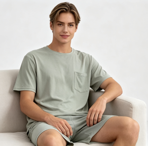 Conjunto de Pijamas de Bambú para Hombre, Ropa de Dormir Suave Personalizada, Fabricante OEM, Proveedor Mayorista para Marcas - Product Image 2