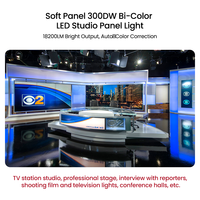 Panneau lumineux LED bicolore CW+WW Soft Panel 300DW 18200lm CRI98 pour studio TV, tournage de films, contrôle DMX512, indice de protection IP30