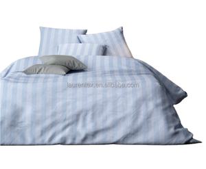 Produttore 100% <span class=keywords><strong>set</strong></span> di biancheria da letto in tessuto di cotone 300TC lenzuola in cotone a righe tinta unita copripiumini - Product Image 1