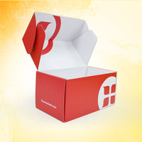Grande boîte postale en carton ondulé personnalisée pour vêtements de bébé, chaussures, boîtes d'expédition en papier de stratification mate, emballage