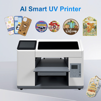Machine de production hybride multifonctionnelle A3 à plat, imprimante UV DTF pour autocollants, pour l'impression d'étiquettes de coques de téléphone, garantie 1 an