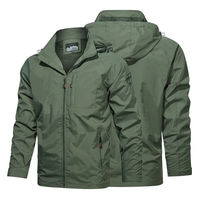 Veste tactique imperméable d'hiver pour homme, logo sur le devant, camping en plein air, pêche, randonnée, chasse respirante, OEM