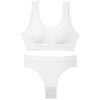 Soutien-gorge et Penty Sexy pour filles, gilet de sport sans fil, soutien-gorge à bonnets fins rembourrés, sous-vêtements sans couture, ensemble de soutien-gorge et culotte de grande taille pour femmes, 1703