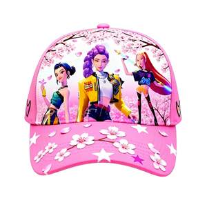 หมวกเบสบอลเด็กพิมพ์ลายการ์ตูนอนิเมะ K-Pop Demon Hunters Huntrix แบบกำหนดเอง หมวกเบสบอลลำลองสำหรับเล่นกีฬา - Product Image 6