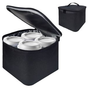 Bolsa de Transporte Reutilizable para Viajes al Aire Libre, Portavasos Aislado con Material de Poliéster para Transportar Bebidas - Product Image 1
