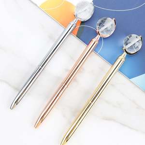 Stylo en métal transparent haut de gamme avec globe en cristal, cadeau promotionnel d'entreprise avec logo personnalisé, largeur d'écriture de 1,0 mm - Product Image 1