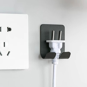 Power cord plug hooks, <b>kitchen</b> wall-mounted <b>storage</b> <b>rack</b>, no-drill, strong adhesive hooks, bathroom razor hooks - Product Image 2