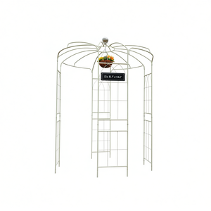 Arco de Jardín de Hierro de 81.3'' de Diámetro x 114.2'' de Altura, Pérgola Metálica en Forma de Jaula de Pájaros para Bodas y Uso en Exteriores - Product Image 1