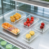 Boîte alimentaire en plastique transparent avec couvercle, emballage anti-buée pour fruits et légumes frais, boîte à salade