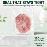 Premium vacuümzakken 160 micron PE PA glad, op maat bedrukt, luchtdicht, food grade, zuurstofbarrière, vochtbestendig, dikke zakken