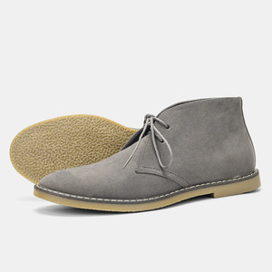 Stivali Chelsea da Uomo Personalizzati di Alta Qualità, Punta Affusolata, Allacciati, in Pelle PU, Stile Retrò Desert Boots - Product Image 1
