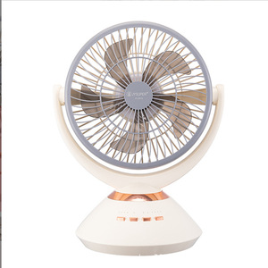 Ventilatore da Tavolo Meccanico Oscillante con Ricarica Wireless USB 2026, Batteria da 7200mAh, 4 Velocità, <span class=keywords><strong>Circolazione</strong></span> dell'<span class=keywords><strong>Aria</strong></span>, Luce Notturna, per Ufficio - Product Image 2