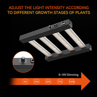 Lampe de culture LED 240W pour plantes d'intérieur, 4 barres, à spectre complet, dimmable, durable, pour serre