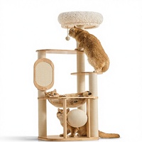 Meilleure vente : Arbre à chat moderne et luxueux de grande taille avec lit intégré, griffoir multifonctionnel en sisal, en chêne, Noël