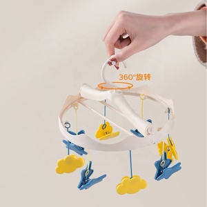 2022 nuovo arriva per bambini appendiabiti retrattile in plastica per panni per bambini organizzatore di abbigliamento quadrato singolo Ningbo adorabili 30 set - Product Image 1