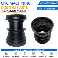 Lensa Aluminium Presisi Khusus, Pemesinan CNC, Tabung Lensa Optik Berlapis Anodisasi Hitam untuk Visi Industri, Layanan OEM ODM CNC