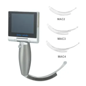 麻酔挿管用の使い捨てブレード (MAC2/MAC3/MAC4) を備えたSensorendo 3.5インチタッチスクリーンディスプレイビデオLaryngoscope