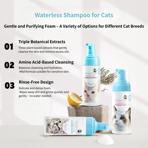 2025 nouveau shampooing sans eau pour chat tendance avec brosse douce sans rinçage chiffon nettoyant en gros - Product Image 4