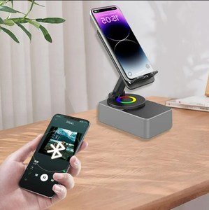 Nhà máy 4-in-1 360 xoay gấp RGB không dây Bluetooth loa máy tính bảng/điện thoại chủ USB AUX mini xách tay Pin-powered - Product Image 3