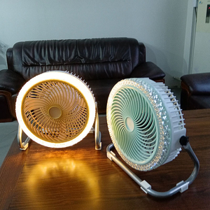 Solar Powered DC Motor LED <b>Ceiling</b> Fan Rechargeable Battery Home <b>Office</b> Use ABS Body 5 Blades 3-Speed Touch Control 2-Year - Product Image 1