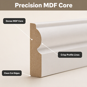 Plinthe <span class=keywords><strong>en</strong></span> bois massif blanc apprêté pour décoration intérieure, vente <span class=keywords><strong>en</strong></span> gros - Product Image 6