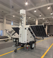 Système de surveillance portable sans fil à énergie solaire pour caméra CCTV sur remorque, idéal pour les chantiers extérieurs autonome