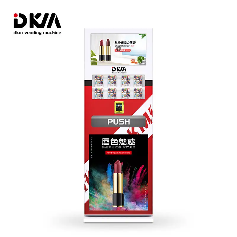 Dkmvending finte ciglia ciglia capelli rossetto distributore automatico di bellezza trucco cosmetico con lettore di schede