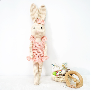 Eco Friendly fatti a mano uncinetto bambola di coniglio ornamento decorazione asilo nido casa peluche coniglio peluche giocattoli - Product Image 5