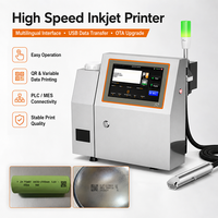 Imprimante jet d'encre continu (CIJ) industrielle haute vitesse pour codage et marquage : Date d'expiration, numéro de lot, code QR, logo, PLC, MES
