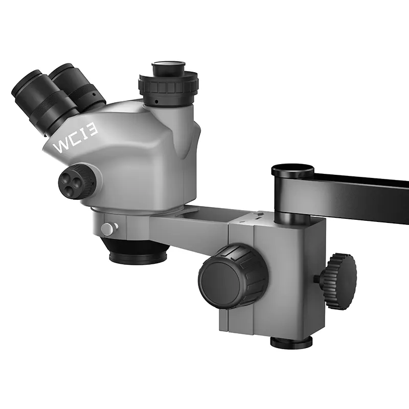 Microscopio trinocular LUOWEI & WCI3 7-50X con soporte de microscopio giratorio de 360 grados para ingenieros de reparación de teléfonos móviles