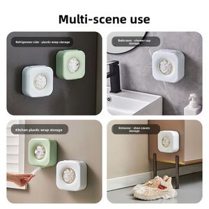 Boîte de rangement murale au design moderne pour le rangement des sacs à emporter, des bonnets de douche et des couvre-chaussures - Product Image 4