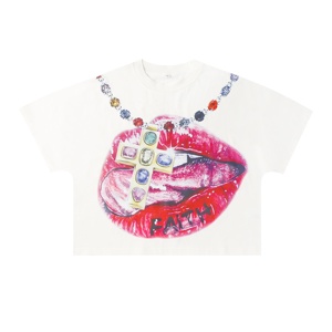T-Shirt da Uomo Streetwear Oversize dal <span class=keywords><strong>Design</strong></span> Personalizzato in Cotone 100% da 300GSM, Spalla Scivolata, Girocollo, Vestibilità Boxy, Modello Corto - Product Image 6