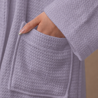 Peignoir gaufré unisexe à capuche, très absorbant, pour hôtel et spa, longueur mollet, doux pour la peau, toutes saisons, best-seller Amazon