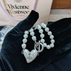 Western Queen Mother Vivienne New Big Love Faux Pearl Rhodium Plated White Strand Necklace Women European American Personality - Product Image 2