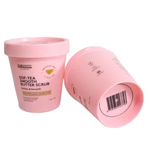 Personalizado 10G 20G 30g 50g helado biodegradable oro rosa tarro cosmético de plástico