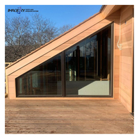 Fenêtre fixe en alliage d'aluminium de forme spéciale, coupe-vent, translucide, isolante thermiquement et isolante