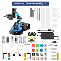 Kit de bras robotique éducatif ArmPi FPV ROS AI Vision programmable en Python pour Raspberry Pi 4B/5, 6DOF, capacité de préhension supérieure à 500g, caméra 480P