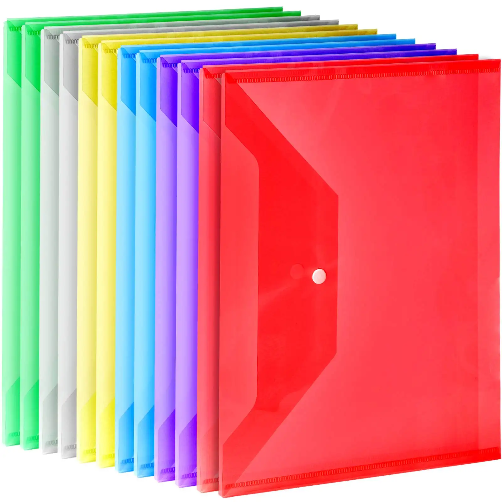 透明プラスチックA4サイズ封筒透明ファイルフォルダーPPスナップボタンファイルバッグ