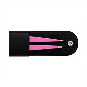 Juego de 2 Pinzas Manuales de Acero Inoxidable Color Rosa, Instrumentos para el Cuidado de la Piel en Salones de Belleza, Herramientas de Microcirugía, Incluye Pinzas Inclinadas - Product Image 5