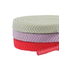 Olian Lacets en polyester texturés flèche élastique, lacets plats élastiques pour chaussures de sport Lacets élastiques élastiques