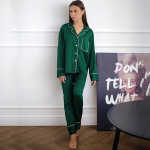 Abbigliamento <span class=keywords><strong>da</strong></span> <span class=keywords><strong>Casa</strong></span> per Donne Camicia Pigiama Pantaloni in Seta Abbigliamento <span class=keywords><strong>da</strong></span> Notte Femminile Loungewear in Raso Premium - Product Image 3